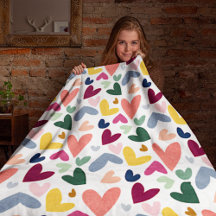 Cobertor de Fleece do Dia dos Namorados com Padrão