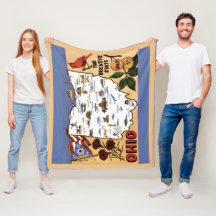 Cobertor de Fleece do Estado de Ohio Buckeye