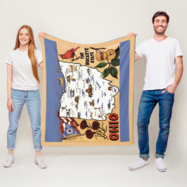 Velo Cobertor de Fleece do Estado de Ohio Buckeye
