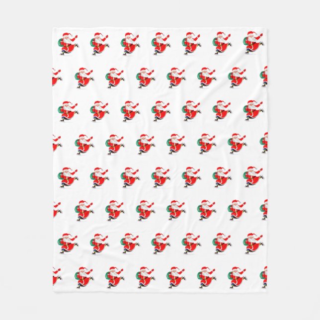 Velo Cobertor de Fleece do Papai Noel (Frente)