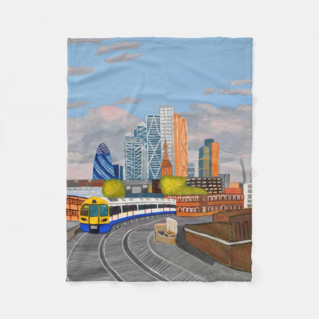 Velo Cobertor de Fleece do trem London Overground (Frente)