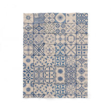 Cobertor de Fleece em Azulejo Português – Azul Aco