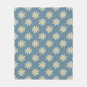 Velo Cobertor de Fleece Floral Blue Daisy