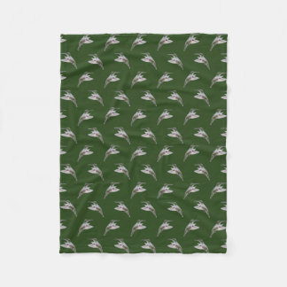 Velo Cobertor de Fleece Frenesi de Beija-flor (Verde Es