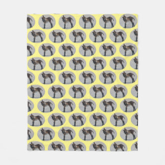Velo Cobertor de Fleece Frenesi de Burro (Amarelo)