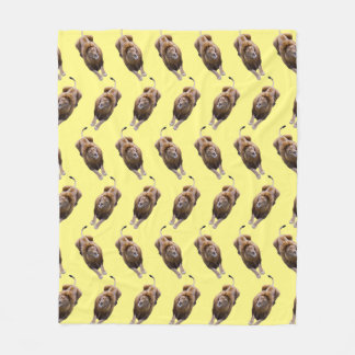 Velo Cobertor de Fleece Frenesi de Leão (Amarelo)