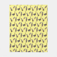 Cobertor de Fleece Frenesi de Suricata (Amarelo)