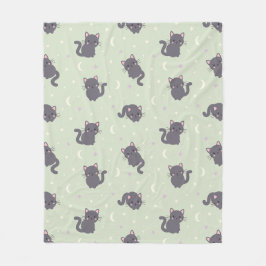 Velo Cobertor de Fleece Gato Cinza Fofo Sage