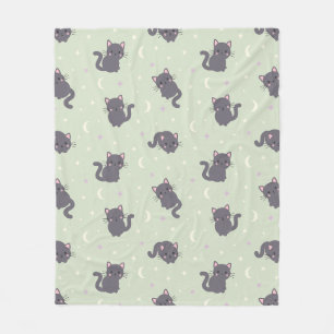 Velo Cobertor de Fleece Gato Cinza Fofo Sage