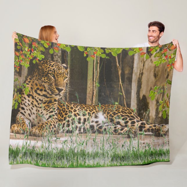 Velo Cobertor de Fleece Gato Leopardo Animal (150 cm X  (In Situ)