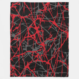 Velo Cobertor de Fleece Grande, moderno, abstrato, verm