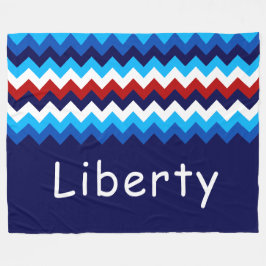 Velo Cobertor de Fleece Grande Personalizado Chevron Az