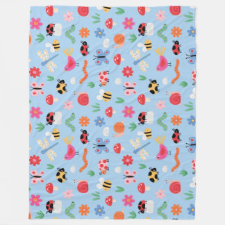Velo Cobertor de Fleece Infantil Bugs Fofos