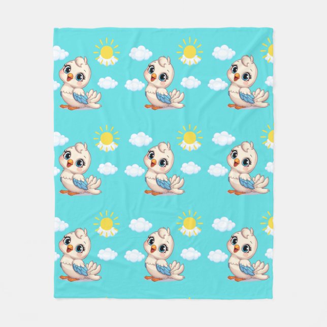 Velo Cobertor de Fleece Infantil Cloud & Song (Frente)