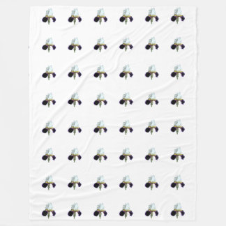 Velo Cobertor de Fleece Íris Roxo e Branco
