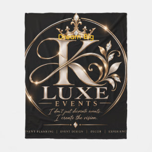 Velo Cobertor de Fleece K Luxe – Logotipo da Coroa Pret