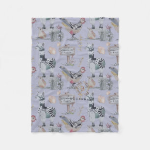Velo Cobertor de Fleece Lama Chicken Boganhues Farm Bab