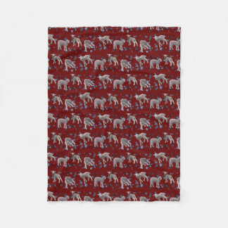 Velo Cobertor de Fleece Lamb Frenzy (Bordô)