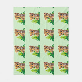 Velo Cobertor de Fleece Leopardo Aconchegante