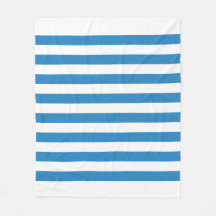 Cobertor de Fleece Listras Azul Pastel Royal e Bra