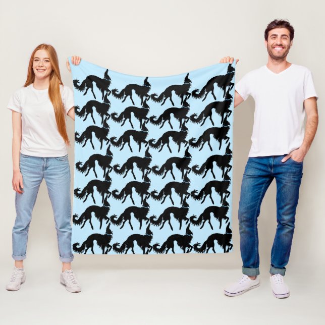 Velo Cobertor de Fleece Macio com Estampa de Borzoi de  (In Situ)
