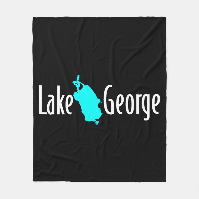 Velo Cobertor de Fleece Mapa do Lago George NY Ousado (Frente)