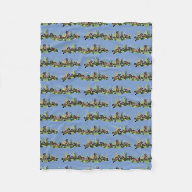 Velo Cobertor de Fleece Marmot Meadow (Azul) (Frente)