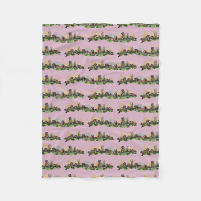 Velo Cobertor de Fleece Marmot Meadow (Rosa) (Frente)