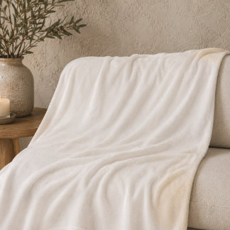 Velo Cobertor de Fleece Minimalista Brilho de Marfim