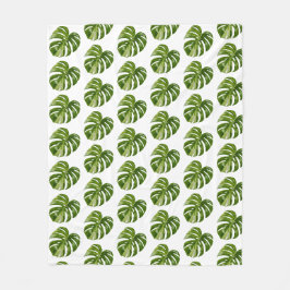 Velo Cobertor de Fleece Monstera Albo