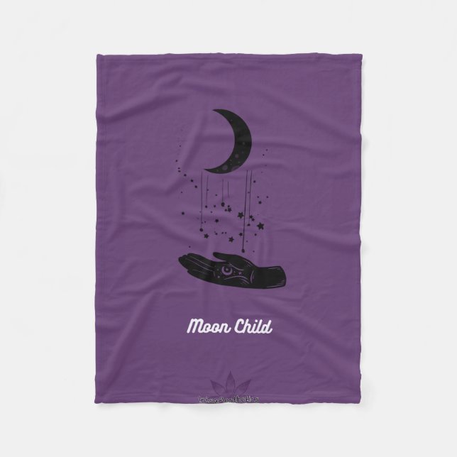 Velo Cobertor de Fleece Moon Child (Frente)