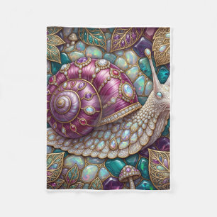 Velo Cobertor de Fleece Mosaico de Caracol Roxo Fantasi