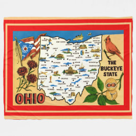 Velo Cobertor de Fleece Ohio Buckeye
