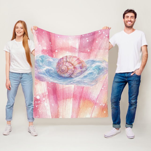 Velo Cobertor de Fleece Onda de Conchas Marinhas – Arte (In Situ)