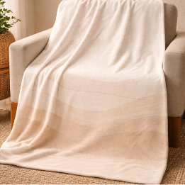 Velo Cobertor de Fleece Ondas Bege Marfim