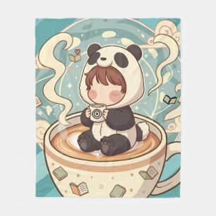 Velo Cobertor de Fleece Panda Quente & Aconchegante Bre