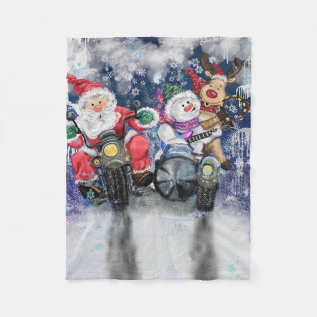 Velo Cobertor de Fleece para Bebê de Natal (Frente)