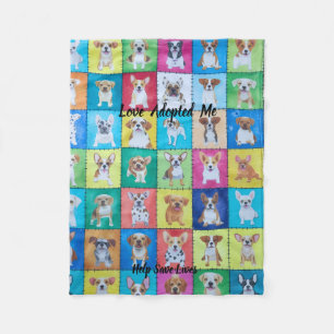 Velo Cobertor de Fleece para Cachorro Adoptado 76 cm x 