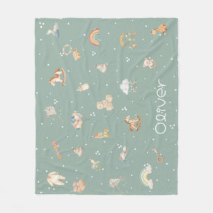Velo Cobertor de Fleece para Chá de Bebê Boho Outono