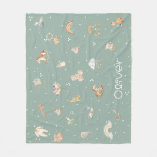 Velo Cobertor de Fleece para Chá de Bebê Boho Outono