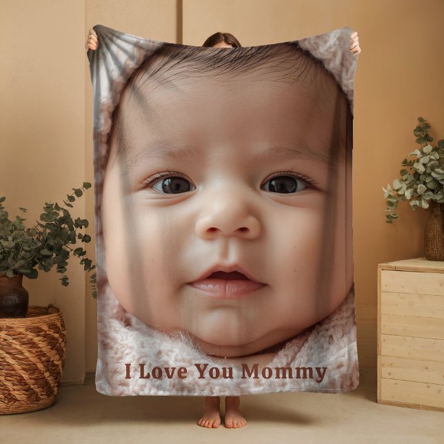 Velo Cobertor de Fleece para Nova Mamãe com Fotografia  (Criador carregado)
