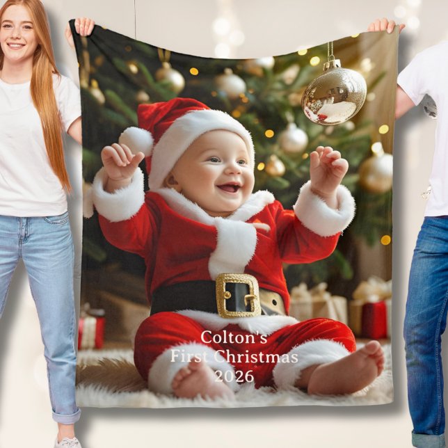 Velo Cobertor de Fleece para o Primeiro Natal do Bebê c (Criador carregado)