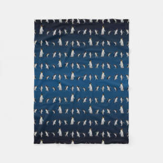 Velo Cobertor de Fleece Penguin Party (Mistura Azul Esc