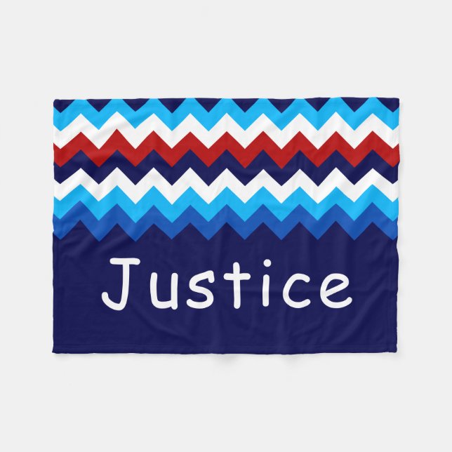 Velo Cobertor de Fleece Pequeno Personalizado Chevron A (Frente (Horizontal))