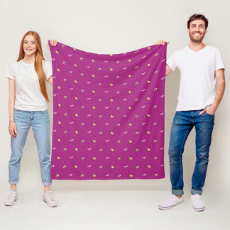 Velo Cobertor de Fleece Personalizado Abelha Bumble