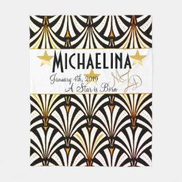 Velo Cobertor de Fleece Personalizado Art Deco Estrela