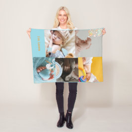 Velo Cobertor de Fleece Personalizado com Foto e Nome d