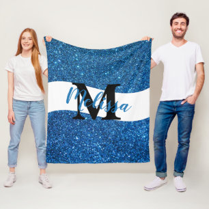 Velo Cobertor de fleece personalizado com glitter