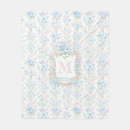 Velo Cobertor de Fleece Personalizado com Monograma Flo
