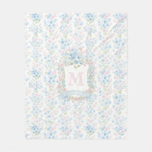 Velo Cobertor de Fleece Personalizado com Monograma Flo